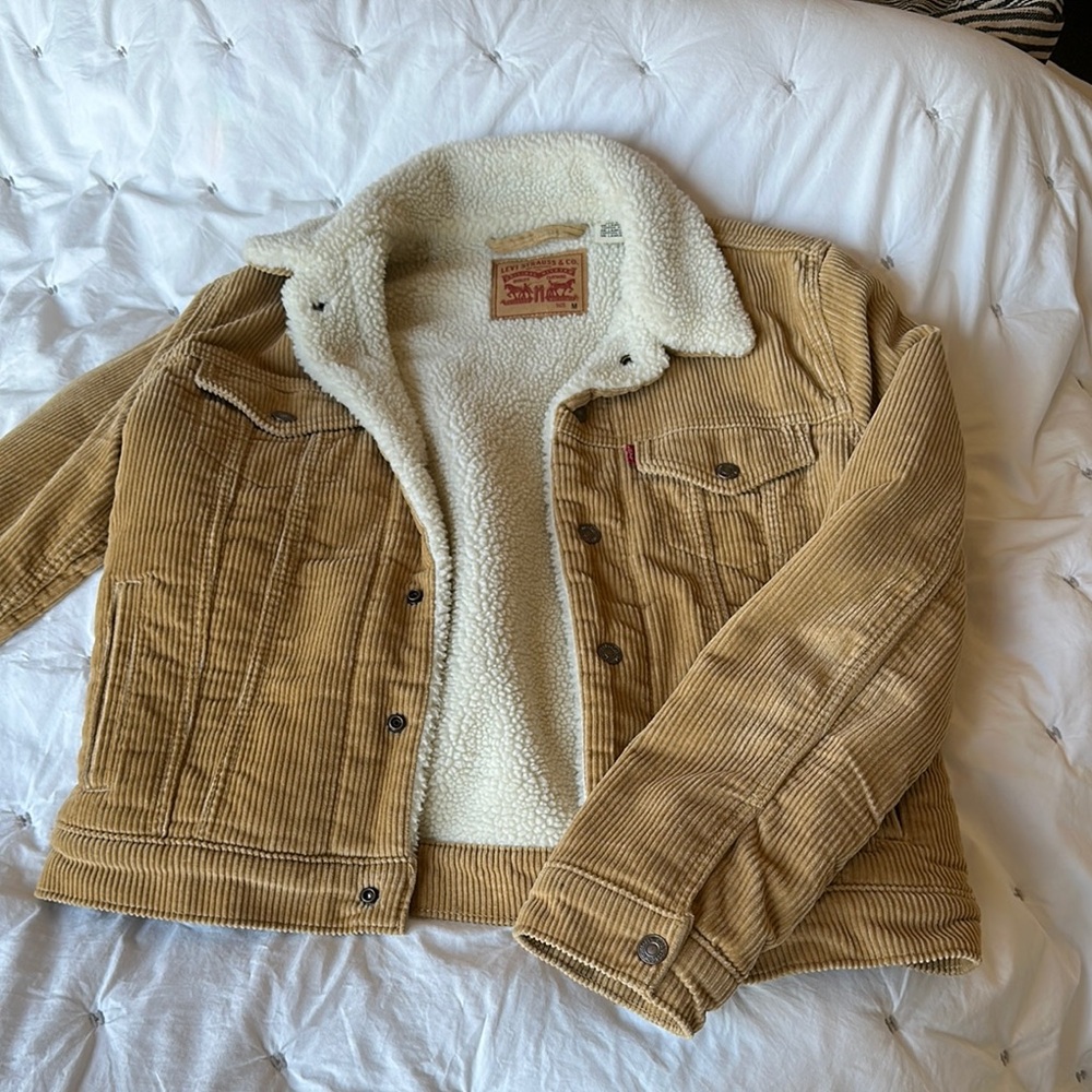 Levi's Tan Corduroy Sherpa Jacket